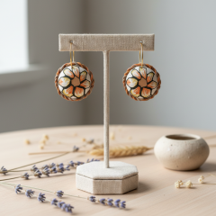 El Yapımı Polimer Kil Çiçek Seti – Kolyeli & Küpeli Özel Tasarım