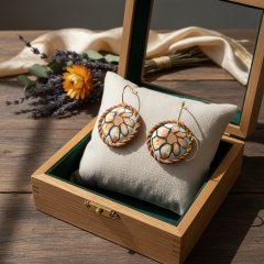 El Yapımı Polimer Kil Çiçek Seti – Kolyeli & Küpeli Özel Tasarım