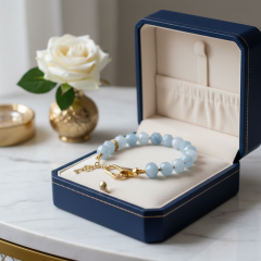 Aqua Marine Doğal Taş Bileklik Faset Kesim