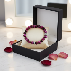 Kırmızı Kaplan Gözü Doğal Taş Bileklik