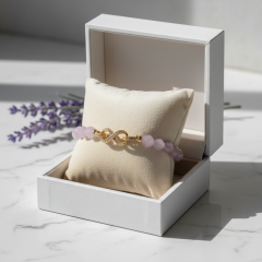 Ametist Doğal Taş Bileklik – Sonsuzluk Detaylı, Zarif ve Şık Tasarım