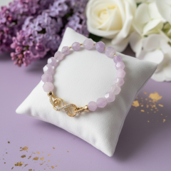 Ametist Doğal Taş Bileklik – Sonsuzluk Detaylı, Zarif ve Şık Tasarım